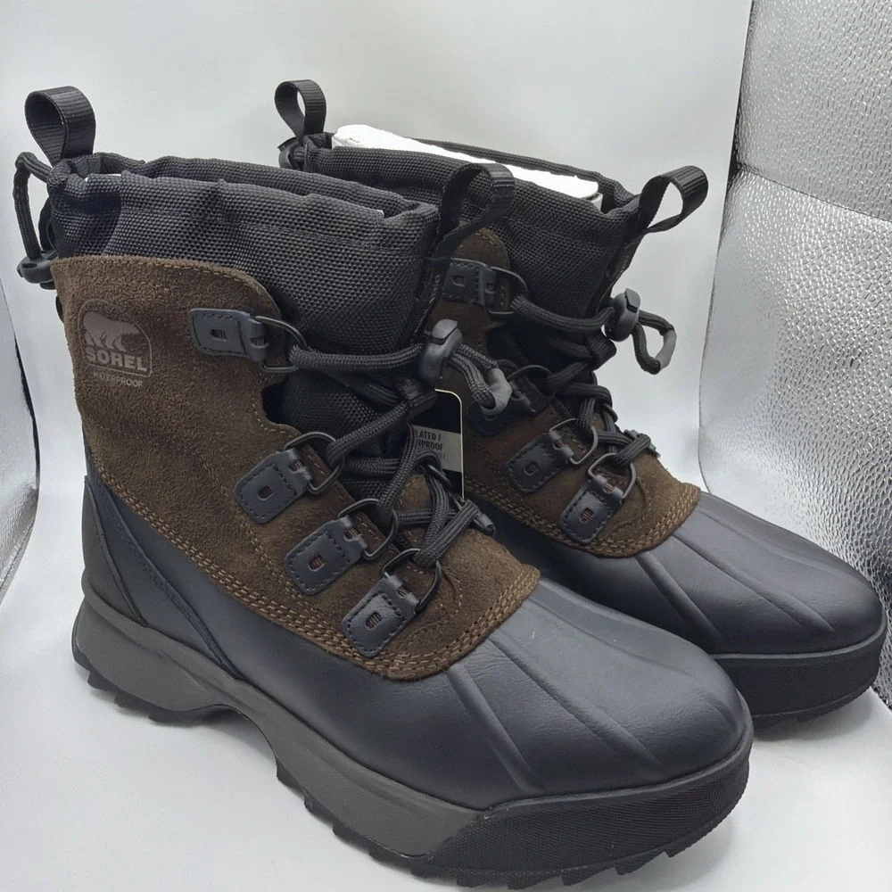 Sorel Scout 87 XT WP Men's Nubuck Waterproof Hiking Boot Tobacco / Black Size 13